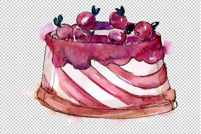 spring-dessert-watercolor-png