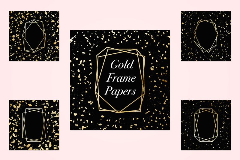 gold-geometric-frames