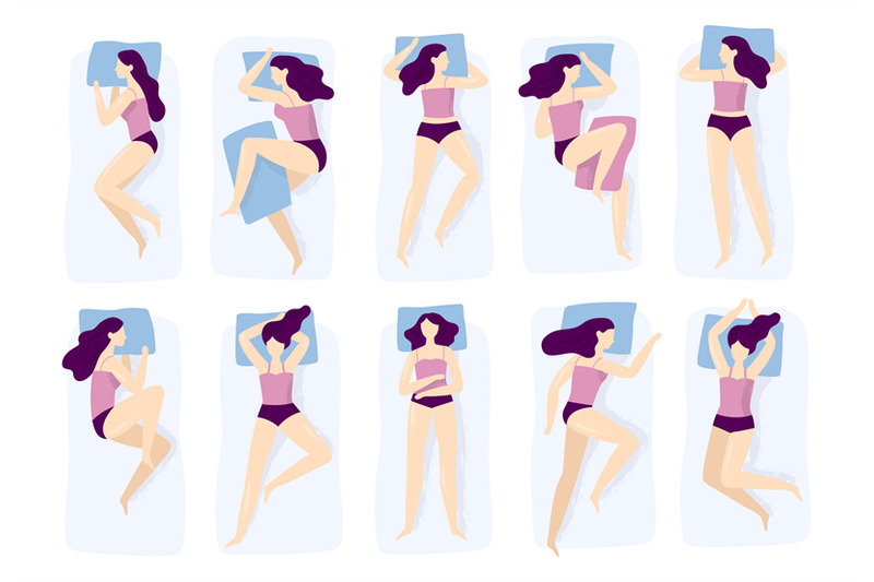 girl-sleeping-poses-various-sleep-pose-with-hand-on-pillow-case-slee