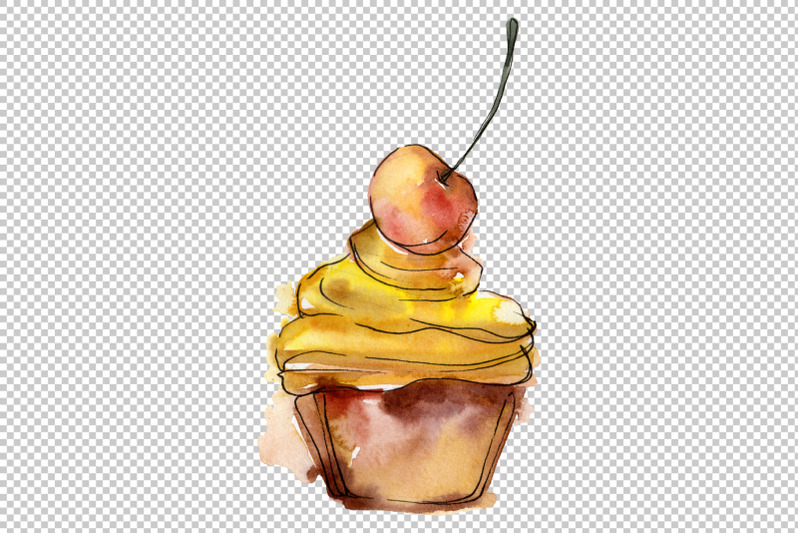 dessert-friday-watercolor-png