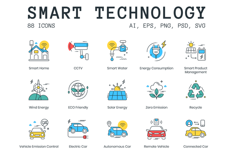88-smart-technology-icons