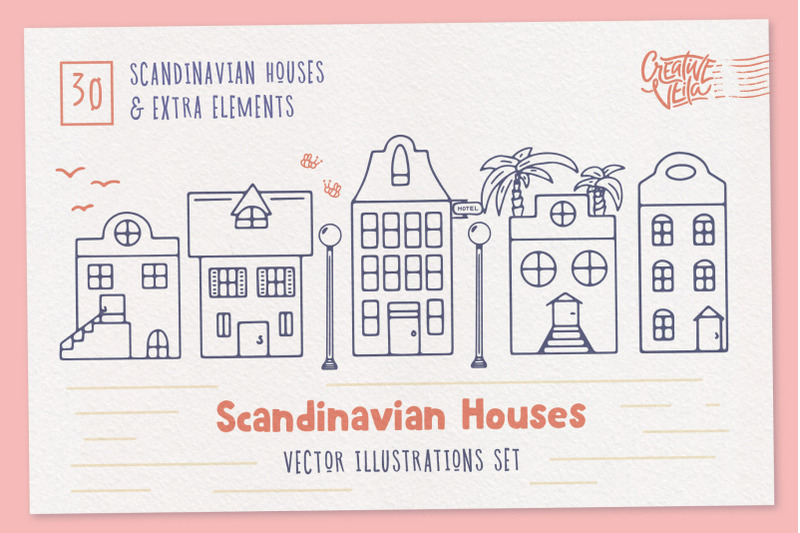 scandinavian-houses-vector-images