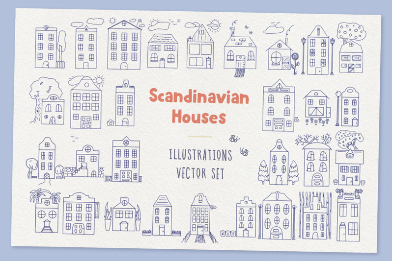 scandinavian-houses-vector-images