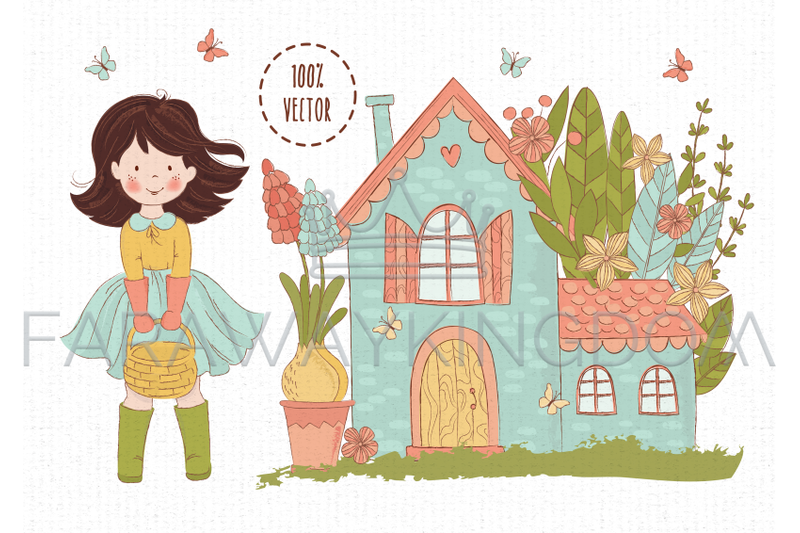 spring-garden-woman-season-nature-work-vector-illustration-set