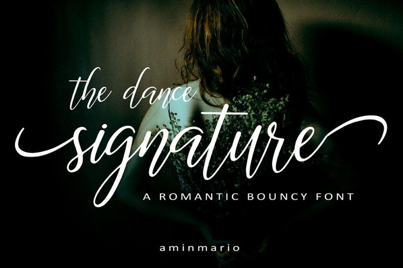 The Dance Signature A Bouncy Font By Aminmario Thehungryjpeg Com