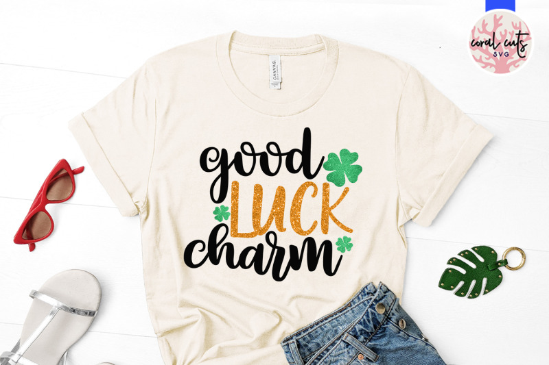 Good Luck Charm St Patrick S Day Svg Eps Dxf Png By Coralcuts Thehungryjpeg Com