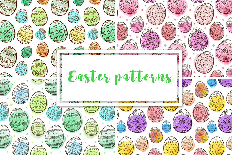 watercolor-easter-seamless-patterns