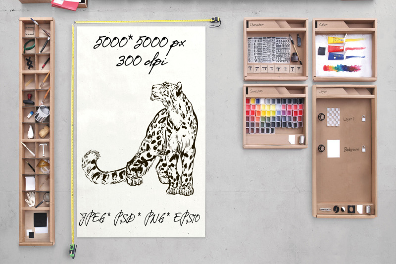 50-wild-animals-hand-drawn-silhouette-vector-illustrations