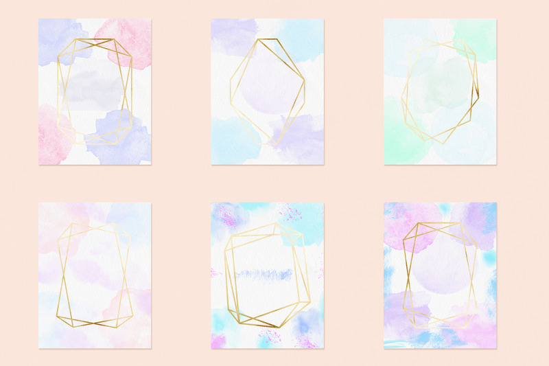 watercolor-and-gold-frames