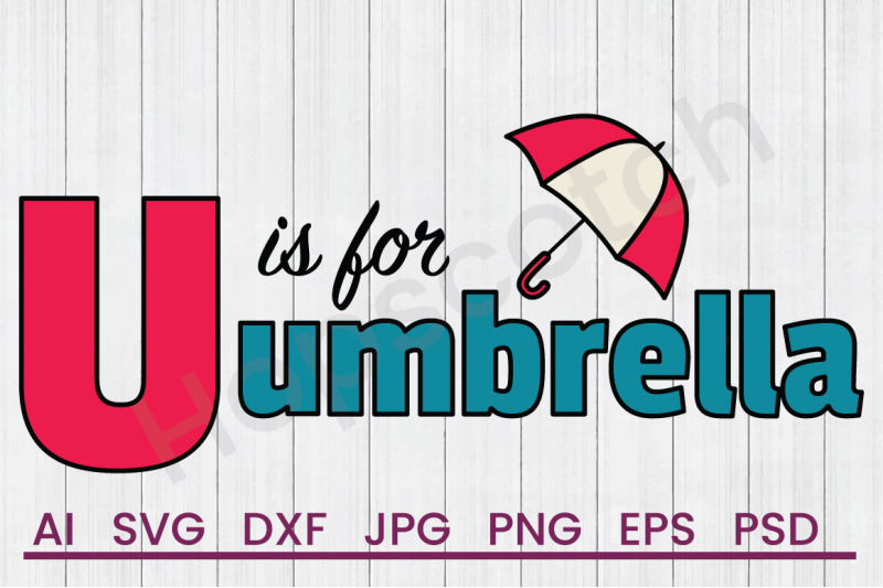 u-is-for-umbrella-svg-file-dxf-file