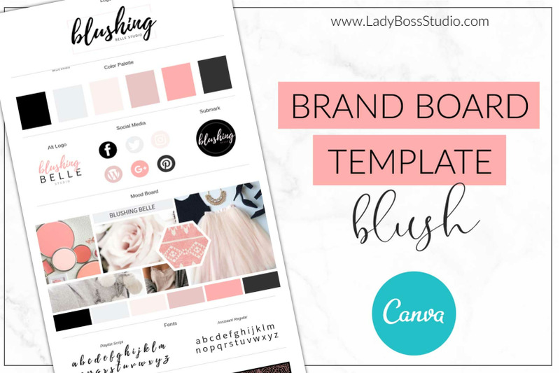 Canva Blush Brand Templates Bundle By Lady Boss Studio | TheHungryJPEG.com