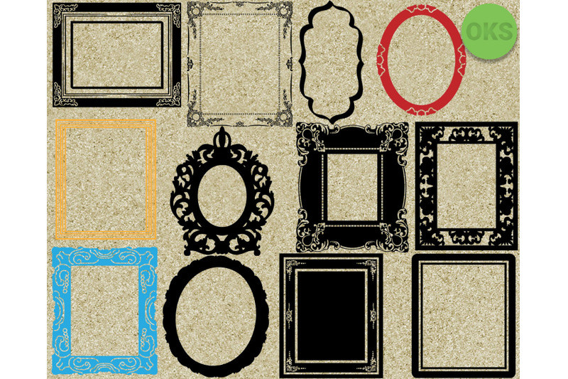 Download picture frame svg, svg files, vector, clipart, cricut, download By CrafterOks | TheHungryJPEG.com