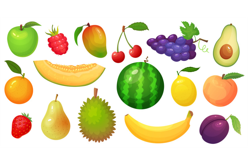 cartoon-fruits-mango-fruit-melon-slice-and-tropical-banana-raspberr