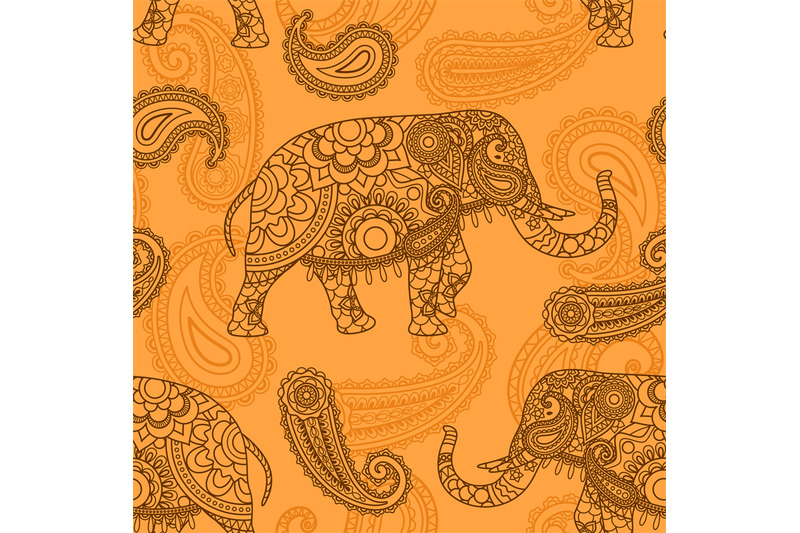 indian-elephant-seamless-pattern