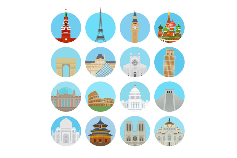 world-landmarks-icons