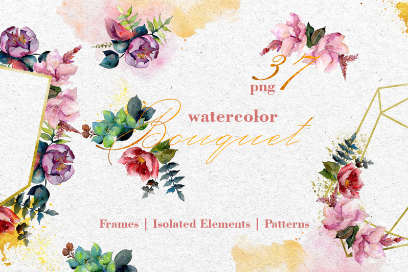 bouquet-exuisite-watercolor-png