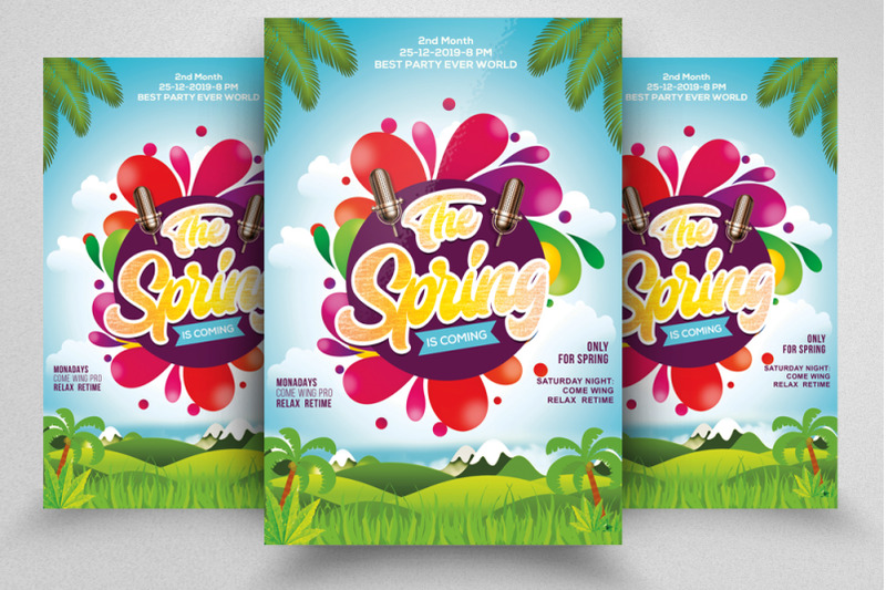 spring-party-flyer-template