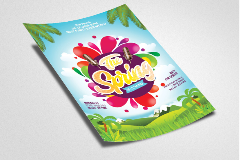 spring-party-flyer-template