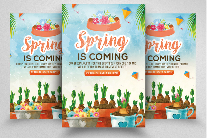 spring-party-flyer-template