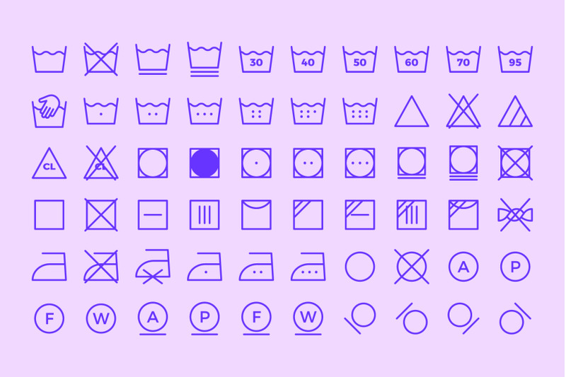 laundry-symbols-line-icons