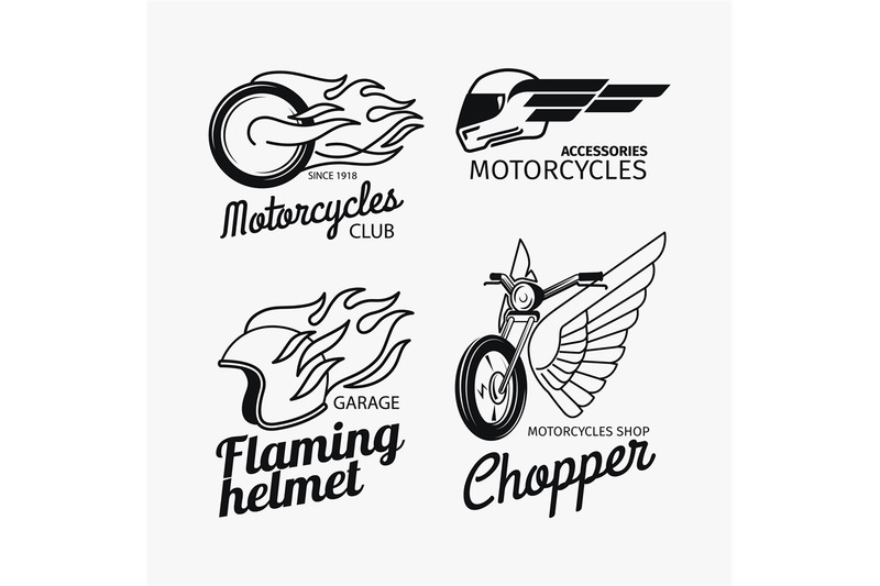 motorcycle-race-logo-set