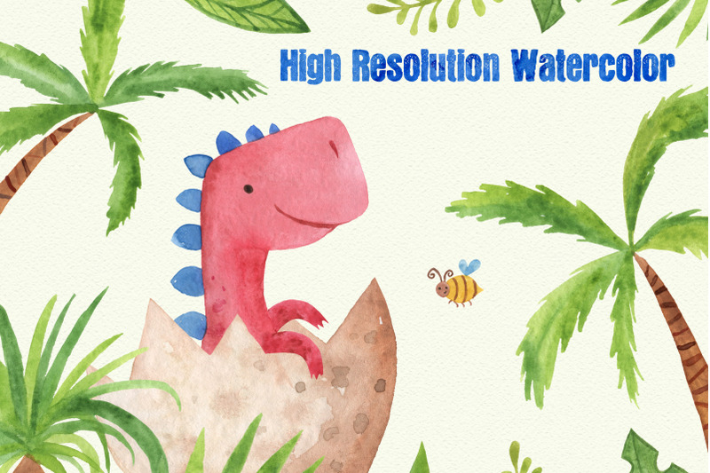 watercoolor-dinosaurs-clipart-set