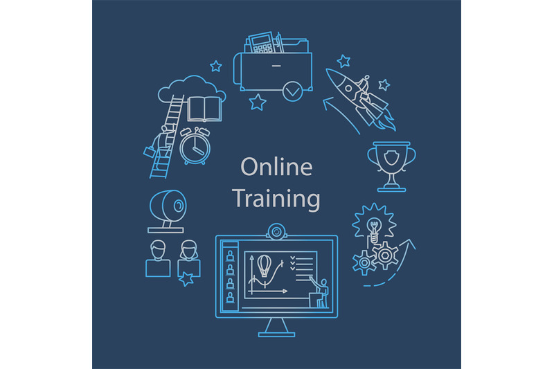 webcast-e-learning-and-online-event-outline-icon