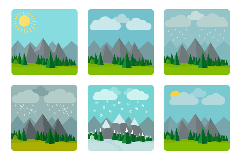 weather-illustrations-in-flat-style-vector