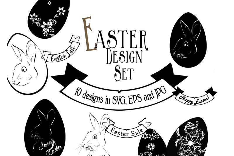 Download Easter Design Bundle. 10 Images in SVG, EPS and JPG By ...