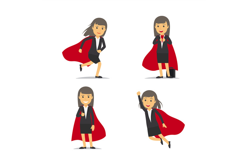 businesswoman-superhero-vector