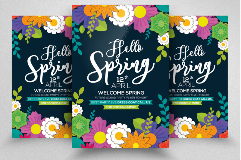 4 Spring Festival Flyers Bundle By Designhub Thehungryjpeg Com