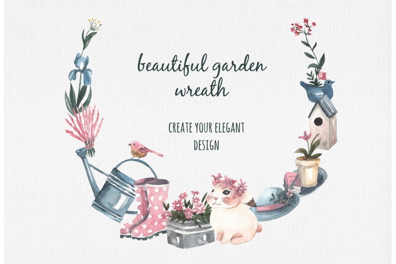 garden-watercolor-design-set