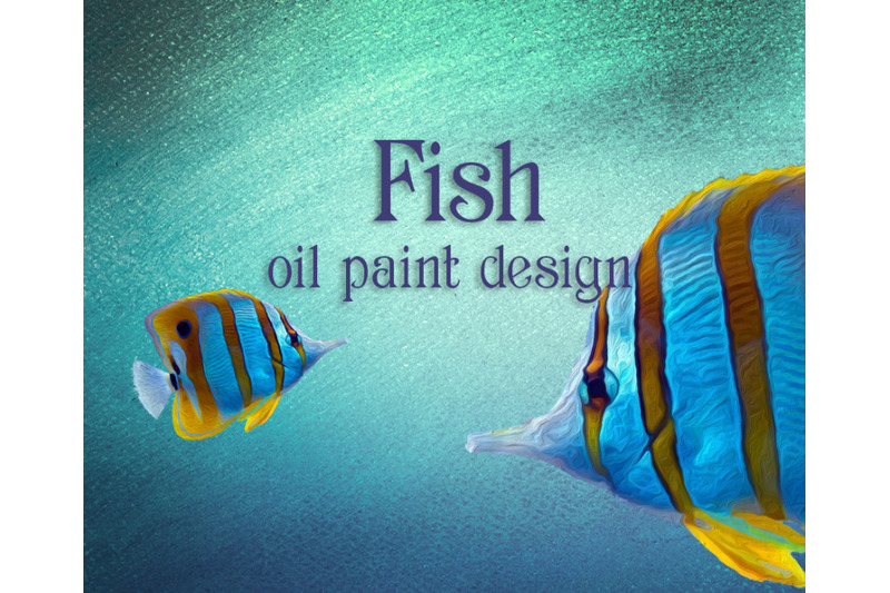 colorful-blue-little-fish-in-oil-paint-style-design