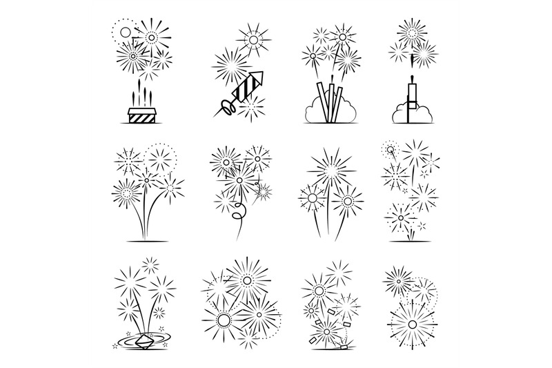 firework-celebration-icon-set