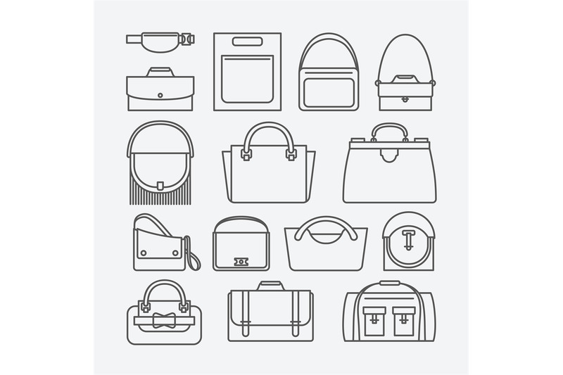 bag-thin-line-icons