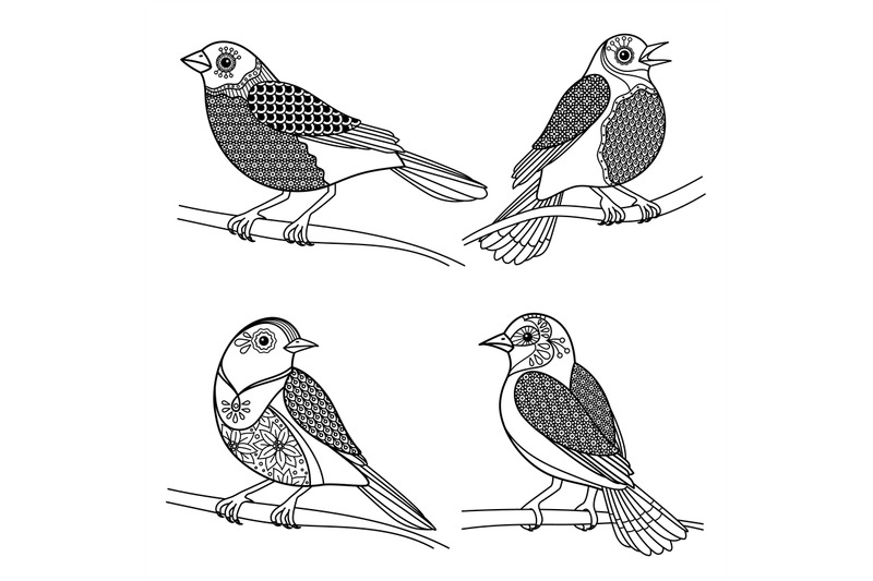 hand-drawn-zentangle-birds