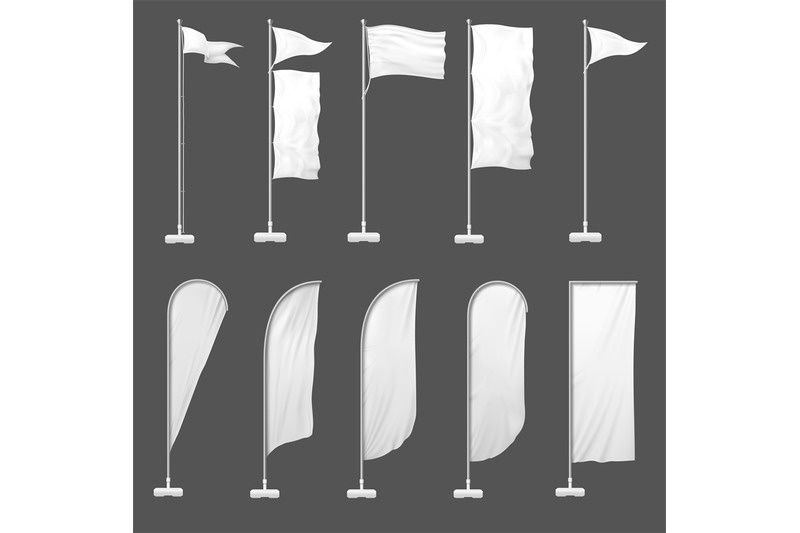 beach-flag-outdoor-banner-on-flagpole-stand-blank-flags-and-empty-ad