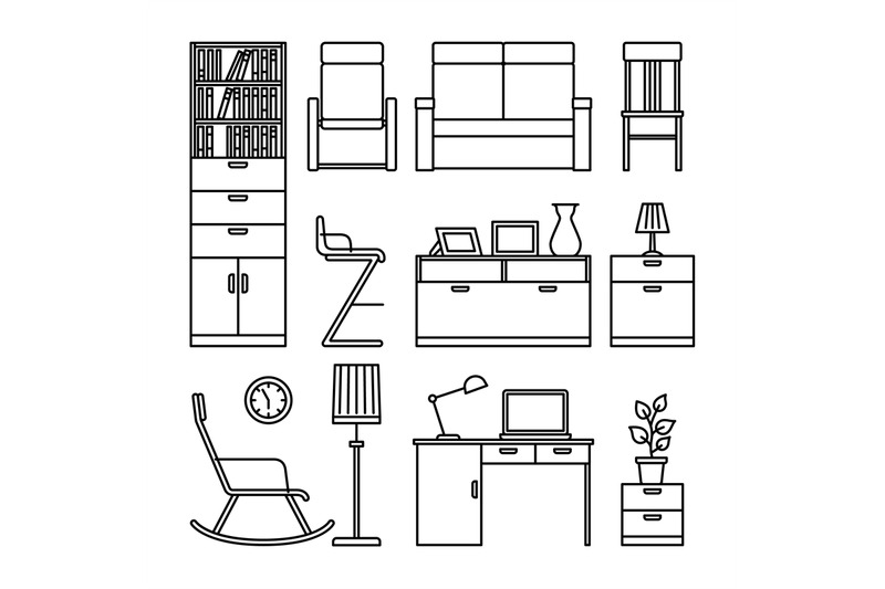 line-furniture-icons