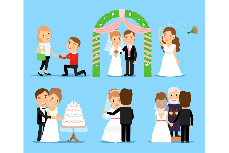 wedding-party-vector-characters