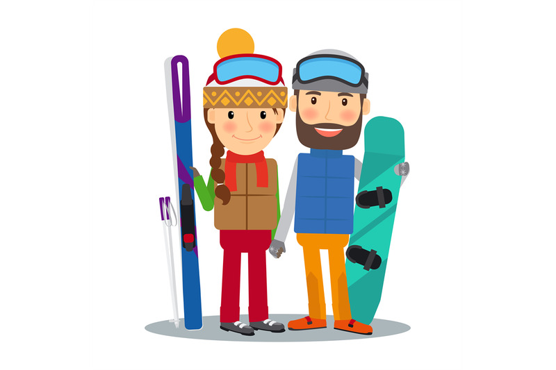 young-couple-with-ski-and-snowboard