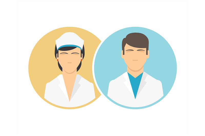 medical-clinic-staff-flat-icons