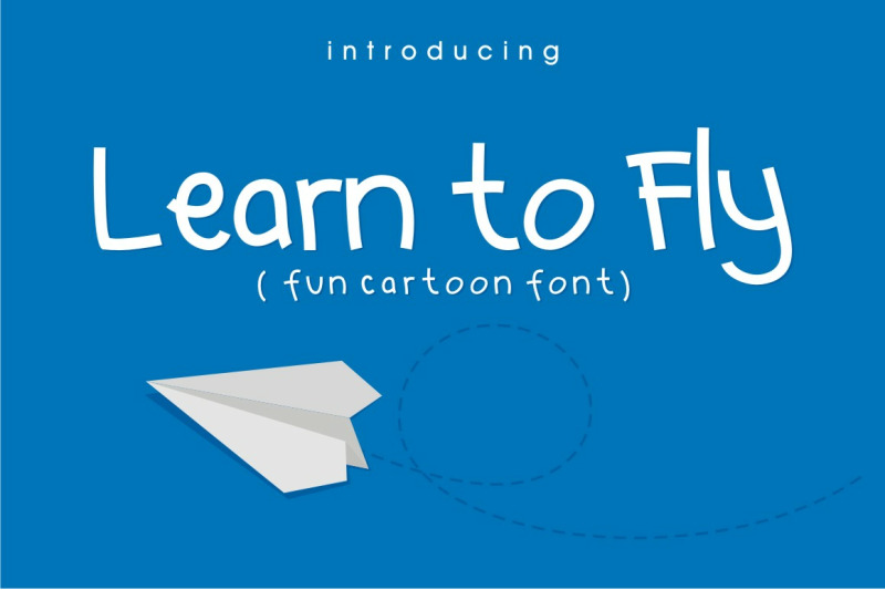 learn-to-fly-fun-cartoon-font