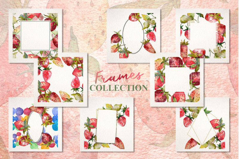 strawberry-collection-watercolor-png