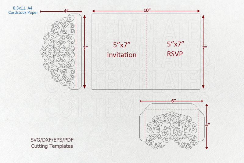 Free Free 329 Envelope Template Free Wedding Invitation Svg Files For Cricut SVG PNG EPS DXF File