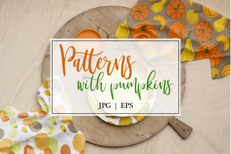 vector-patterns-with-pumpkins
