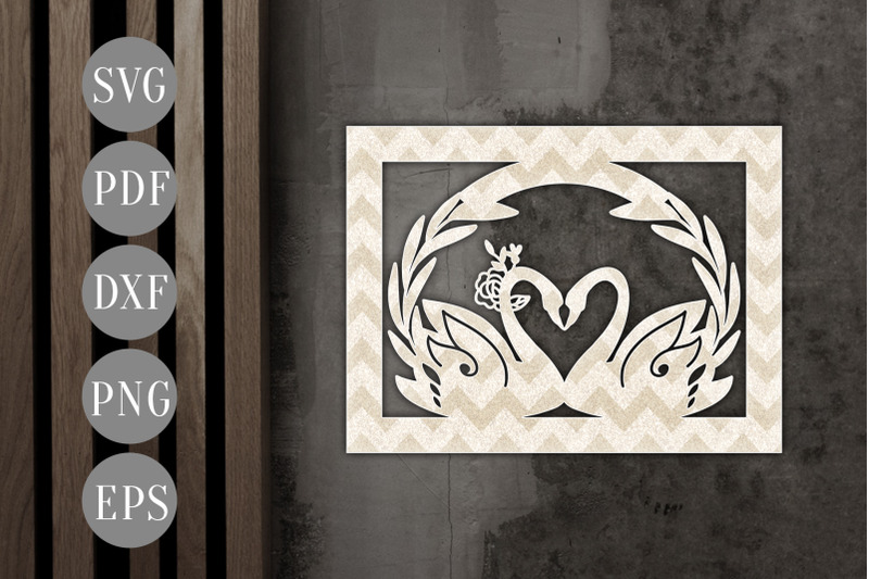 customizable-swan-couple-papercut-template-wedding-card-svg-pdf-dxf