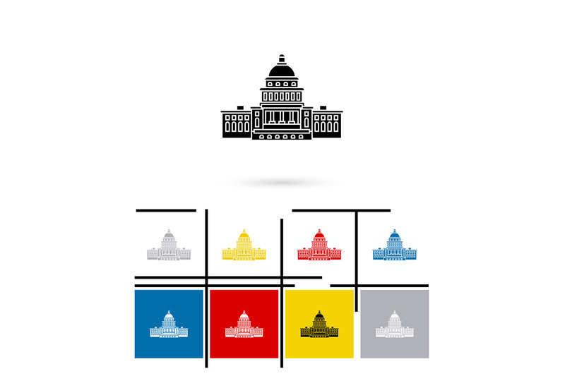 united-states-capitol-icon-vector