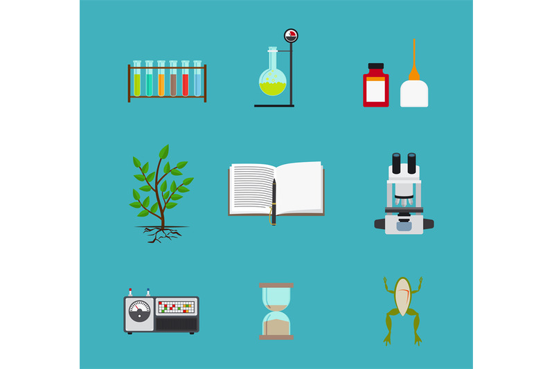 biology-laboratory-workspace-icons