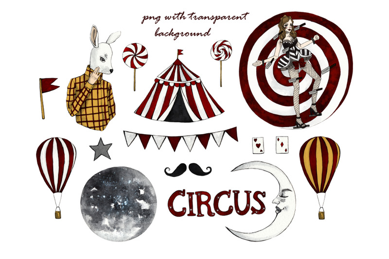 vintage-circus-design-set