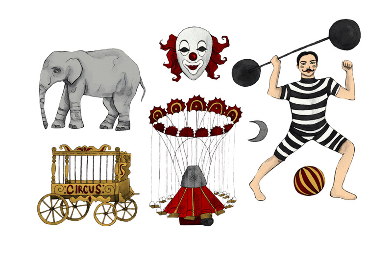 vintage-circus-design-set